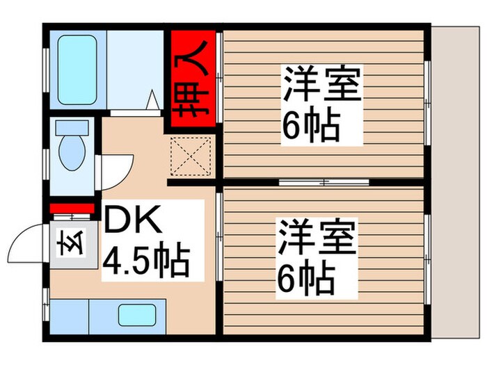 グランドハイツコタケの物件間取画像