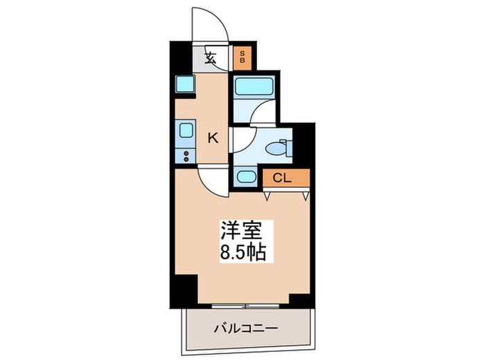 ﾚｰｳﾞ東京ｲｰｽﾄﾌｪﾙｸﾙｰﾙ(604)の物件間取画像