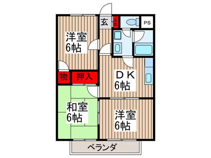 メゾンドイセの物件間取画像