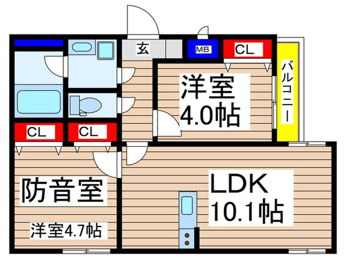 【防音室付きマンション】 MORNAの物件間取画像