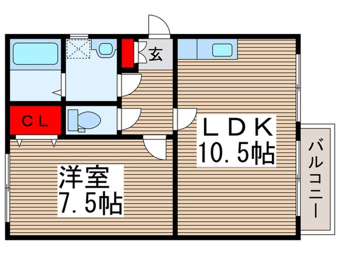 リベ－ルアスカＡの物件間取画像