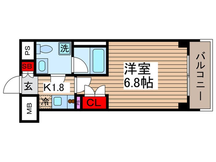 プラウドフラット門前仲町Ⅰの物件間取画像