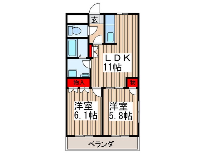 エスポワールⅠの物件間取画像