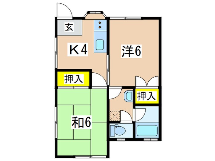 サンハイツモリの物件間取画像