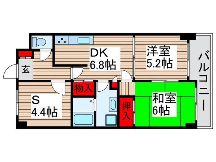 ヴェルドミ－ル秀和の物件間取画像