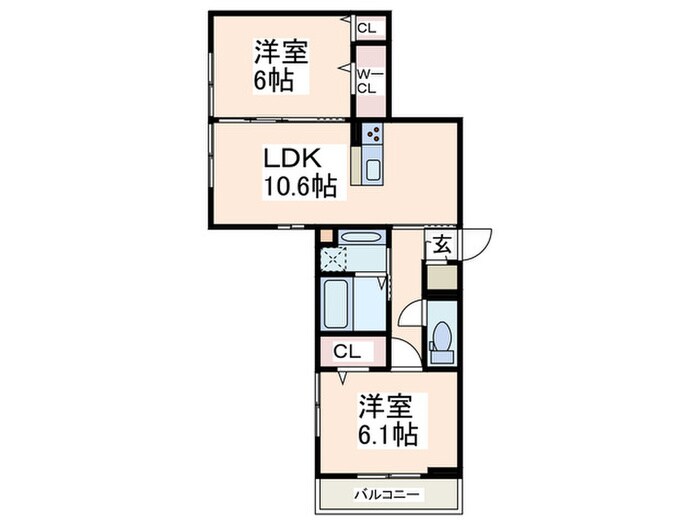 Ｓｕｎｎｙ　Ｈｉｌｌｓ　Ａ棟の物件間取画像