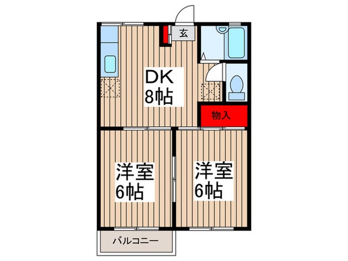 ウォーターパーク塚本B-Ⅳの物件間取画像