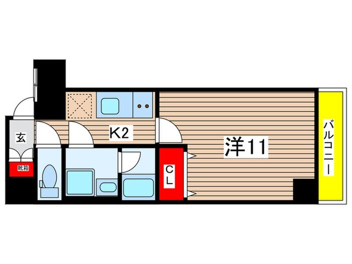 ｼﾞｪﾉｳﾞｨｱ新横浜ｽｶｲｶﾞｰﾃﾞﾝ(707)の物件間取画像