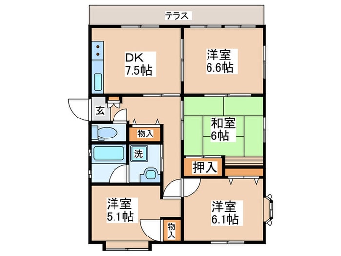 グレイスサクラ(1F)の物件間取画像