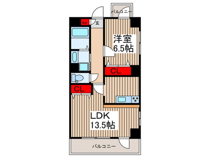 ＳＵＮ　ＣＲＥＳＴの物件間取画像