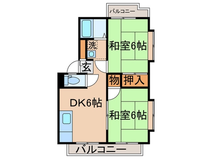 ターナハイムB棟の物件間取画像