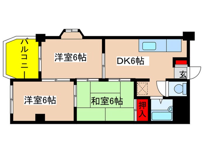 グリ－ンハイム吉澤の物件間取画像