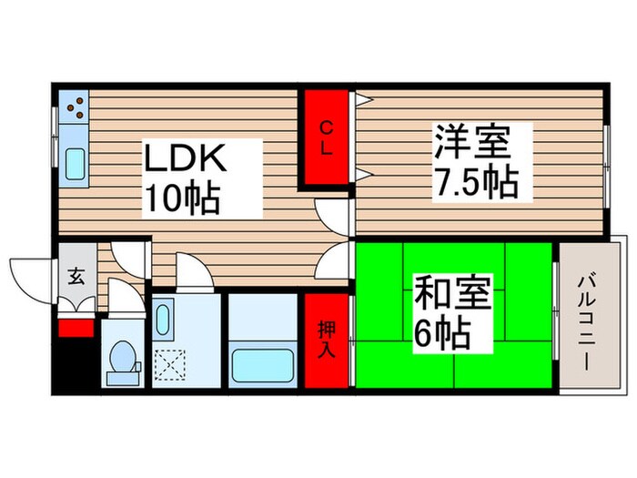 パールハイムの物件間取画像