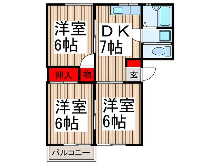 斉木ハイツの物件間取画像