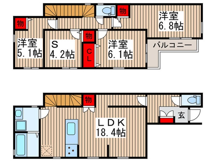 Kolet六実＃02の物件間取画像