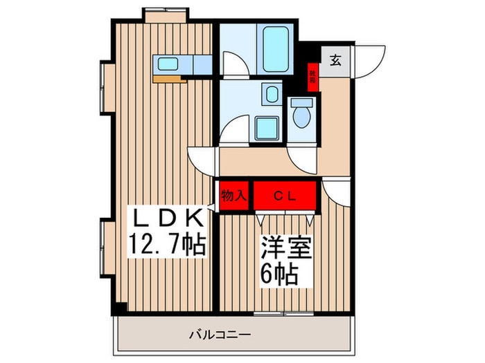 ﾓﾝﾊﾟﾙﾅｽの物件間取画像