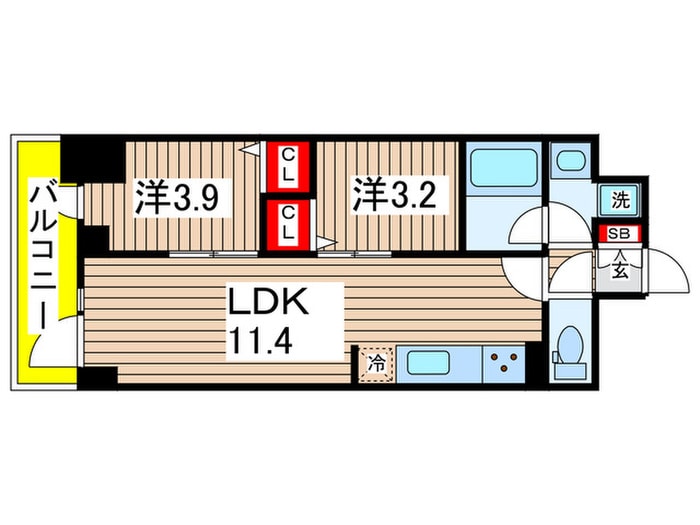 ドゥーエ南砂町Ⅱの物件間取画像