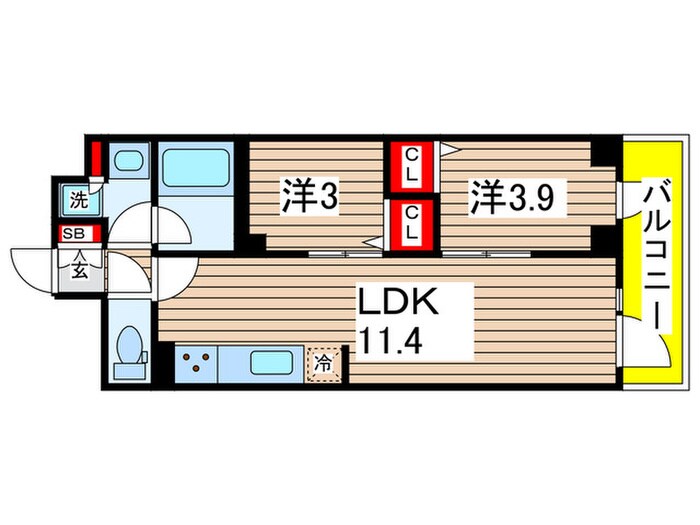 ドゥーエ南砂町Ⅱの物件間取画像