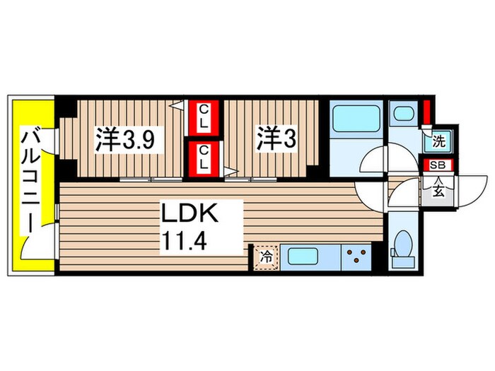 ドゥーエ南砂町Ⅱの物件間取画像