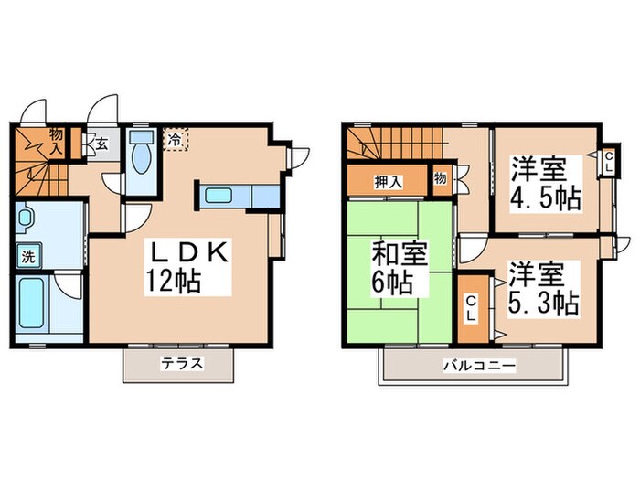 ラックフィル中川Ａの物件間取画像