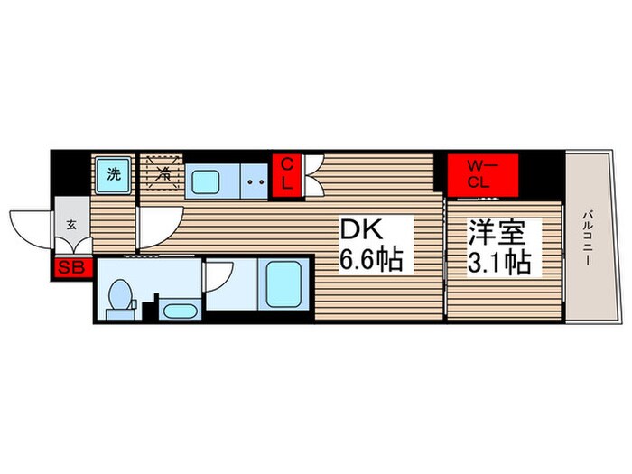 アジュールテラス門前仲町の物件間取画像