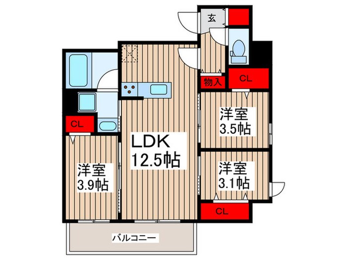 ドゥーエ日暮里Ⅲの物件間取画像