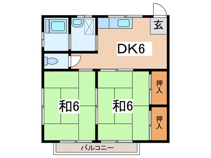 神奈川坂荘Ａの物件間取画像