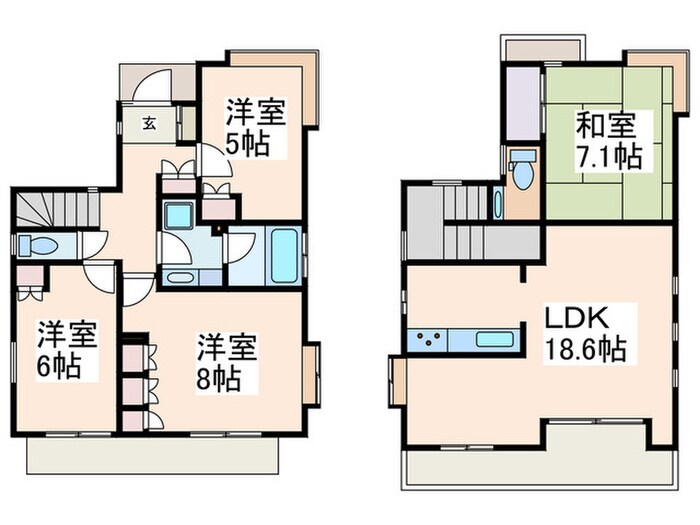 荏田北1丁目戸建の物件間取画像