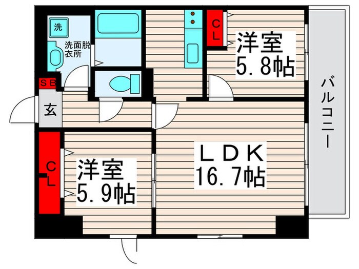 ロイヤルKJの物件間取画像