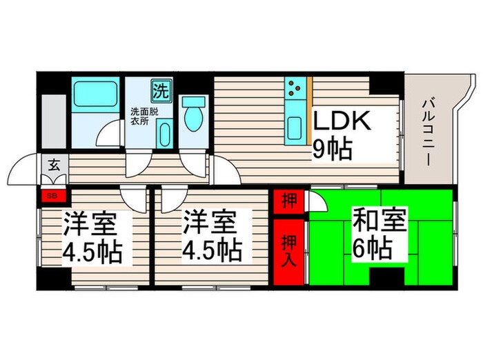扇インペリアルコートの物件間取画像