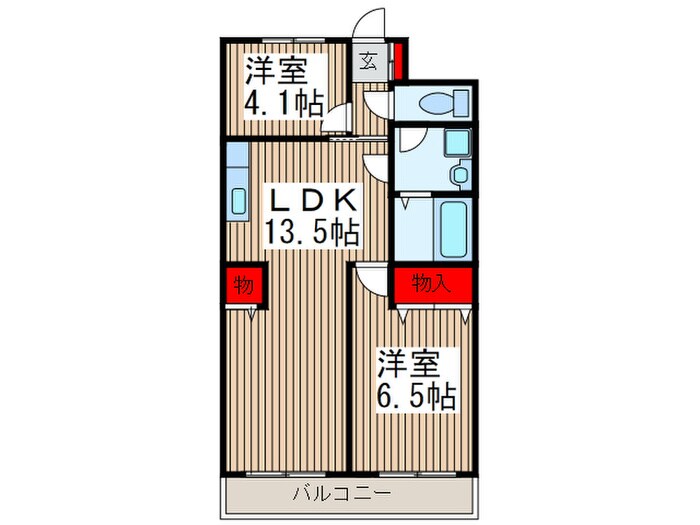 ウエストパレス蕨Ⅰの物件間取画像
