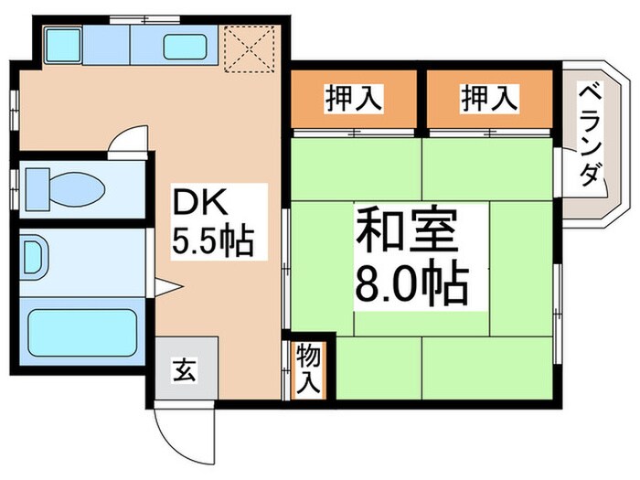 コーポ若宮の物件間取画像