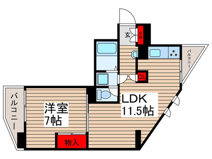 ヒルズ西竹ノ塚の物件間取画像