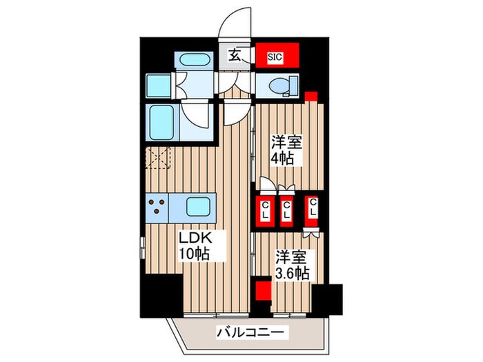 アーバネックス錦糸町ＮＯＲＴＨの物件間取画像