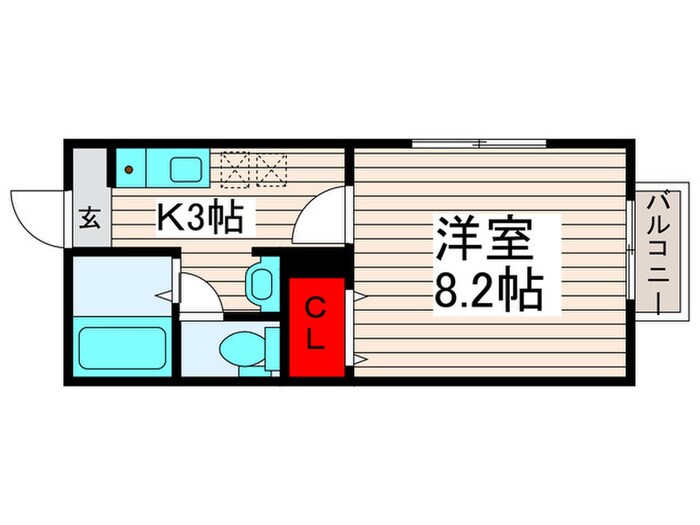 ラコンテ　Kの物件間取画像