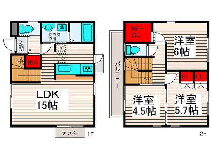 西新井栄町2丁目戸建の物件間取画像
