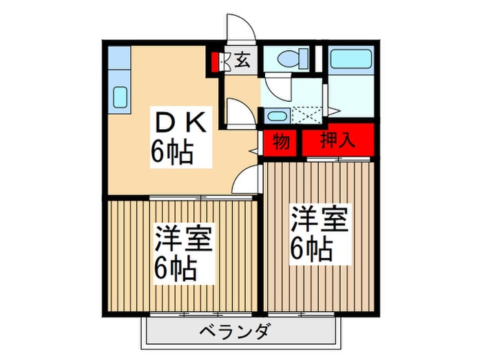 ベルメゾンＩＴＯ－Ｂ棟の物件間取画像