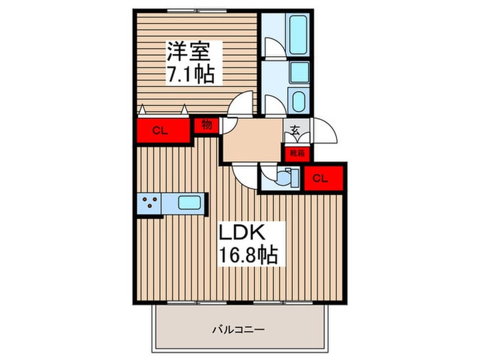 ラ・ヴィータⅠの物件間取画像