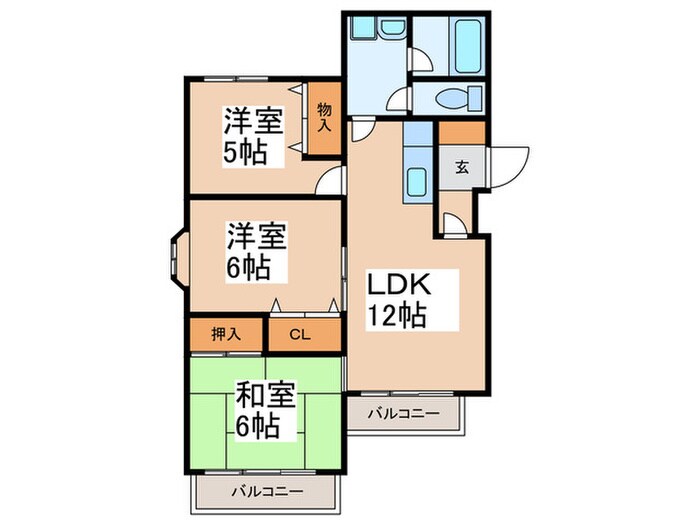 サニーテラスいぶき野の物件間取画像