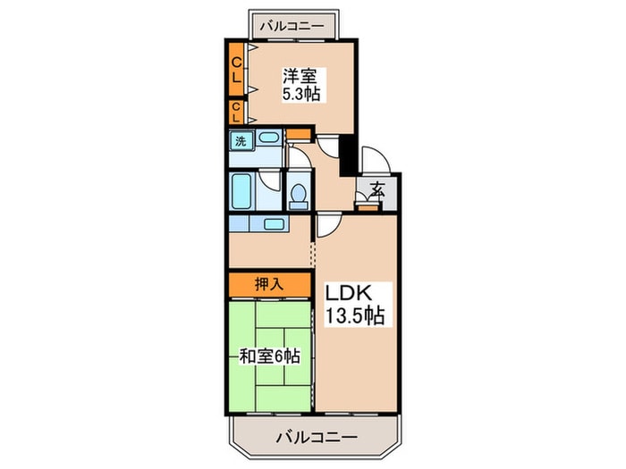 フィール野川Aの物件間取画像