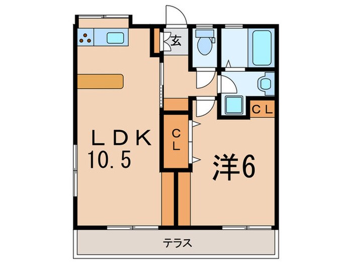 コンフォ－トテラスＡｒａｉ・Ｂの物件間取画像
