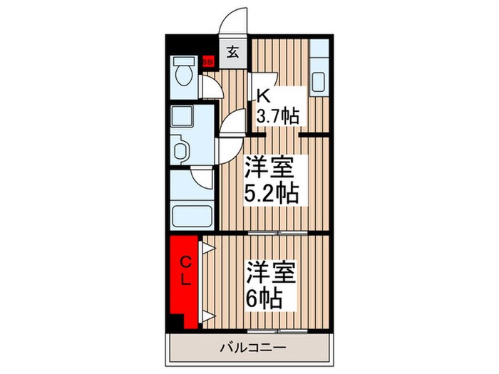 ベルメゾン六月の物件間取画像
