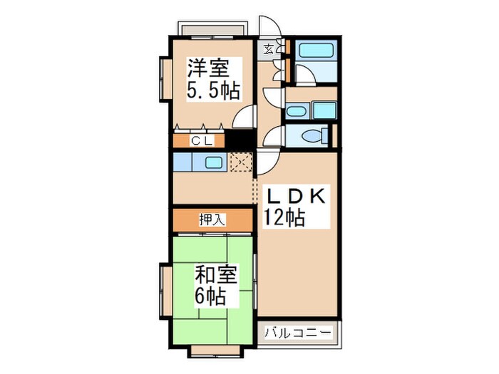 クレ-ルの物件間取画像