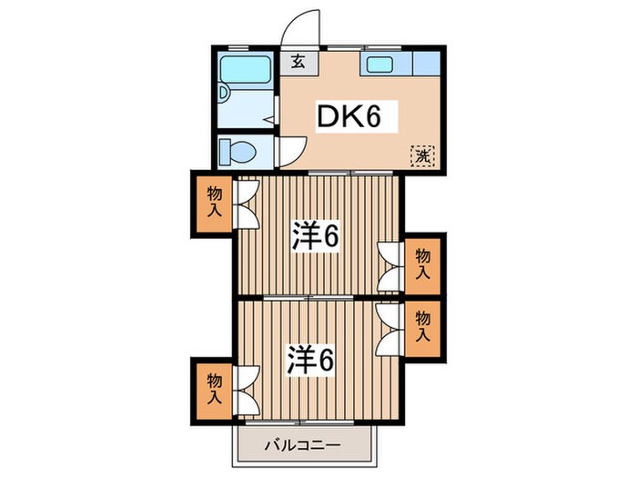 フラットコイト２の物件間取画像