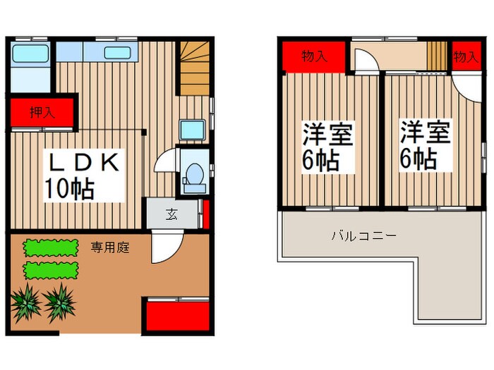 テラスハウス（4）の物件間取画像