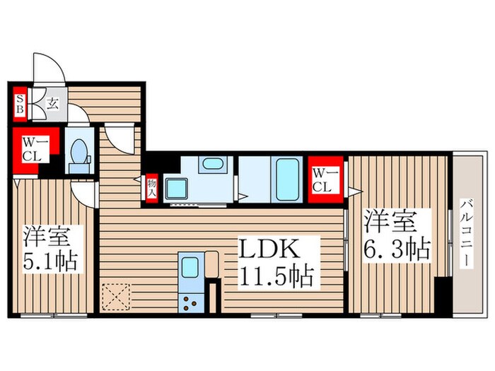 レクシア松江の物件間取画像