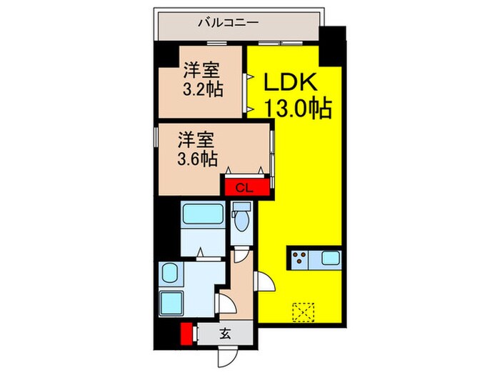 ｺﾝﾌｫﾘｱ・ﾘｳﾞ豊洲ｷｬﾅﾙの物件間取画像