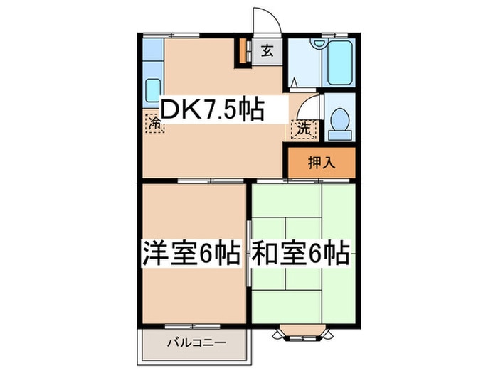 ハイツサカモトＡの物件間取画像