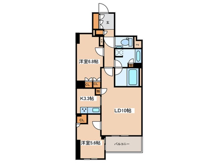 神楽坂ﾄﾜｲｼｱﾋﾙｻｲﾄﾞﾚｼﾞﾃﾞﾝｽ(417)の物件間取画像