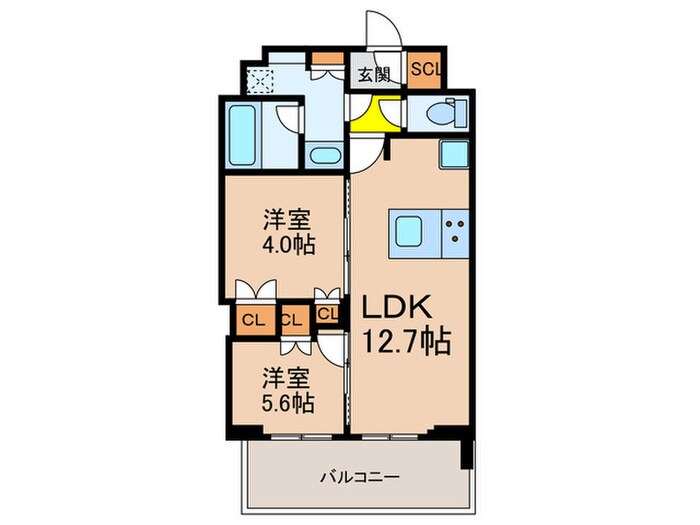 ウエリスアーバン水天宮前の物件間取画像